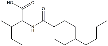 2-[(4-butylcyclohexyl)formamido]-3-methylpentanoic acid Struktur