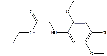 2-[(4-chloro-2,5-dimethoxyphenyl)amino]-N-propylacetamide Struktur