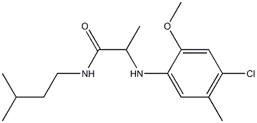 2-[(4-chloro-2-methoxy-5-methylphenyl)amino]-N-(3-methylbutyl)propanamide Struktur