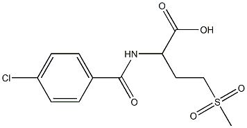 2-[(4-chlorophenyl)formamido]-4-methanesulfonylbutanoic acid Struktur