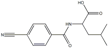 2-[(4-cyanobenzoyl)amino]-4-methylpentanoic acid Struktur