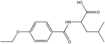 2-[(4-ethoxyphenyl)formamido]-4-methylpentanoic acid Struktur