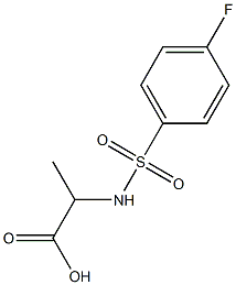 2-[(4-fluorobenzene)sulfonamido]propanoic acid Struktur