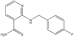 2-[(4-fluorobenzyl)amino]pyridine-3-carbothioamide Struktur