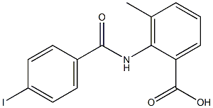 2-[(4-iodobenzene)amido]-3-methylbenzoic acid Struktur