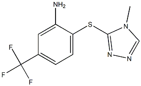 2-[(4-methyl-4H-1,2,4-triazol-3-yl)sulfanyl]-5-(trifluoromethyl)aniline Struktur