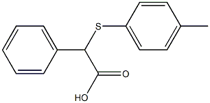 2-[(4-methylphenyl)sulfanyl]-2-phenylacetic acid Struktur