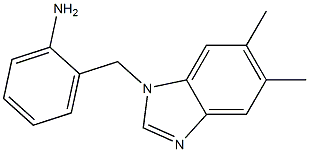 2-[(5,6-dimethyl-1H-1,3-benzodiazol-1-yl)methyl]aniline Struktur