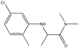 2-[(5-chloro-2-methylphenyl)amino]-N,N-dimethylpropanamide Struktur