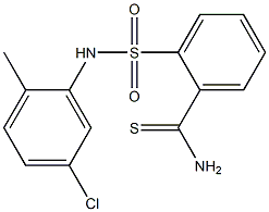 2-[(5-chloro-2-methylphenyl)sulfamoyl]benzene-1-carbothioamide Struktur