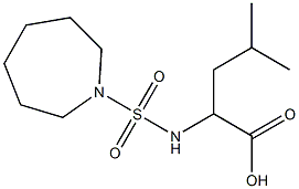 2-[(azepane-1-sulfonyl)amino]-4-methylpentanoic acid Struktur