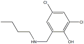 2-[(butylamino)methyl]-4,6-dichlorophenol Struktur