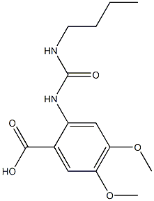 2-[(butylcarbamoyl)amino]-4,5-dimethoxybenzoic acid Struktur