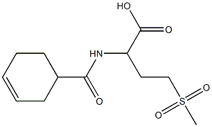 2-[(cyclohex-3-en-1-ylcarbonyl)amino]-4-(methylsulfonyl)butanoic acid Struktur