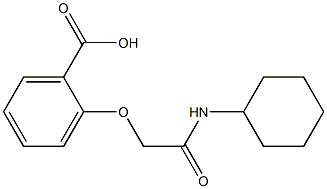 2-[(cyclohexylcarbamoyl)methoxy]benzoic acid Struktur