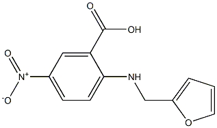 2-[(furan-2-ylmethyl)amino]-5-nitrobenzoic acid Struktur