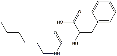 2-[(hexylcarbamoyl)amino]-3-phenylpropanoic acid Struktur