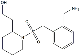 2-[1-({[2-(aminomethyl)phenyl]methane}sulfonyl)piperidin-2-yl]ethan-1-ol Struktur