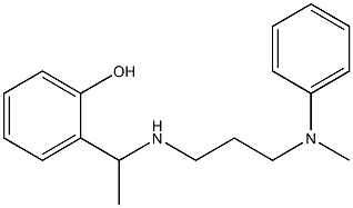 2-[1-({3-[methyl(phenyl)amino]propyl}amino)ethyl]phenol Struktur