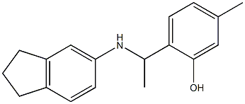 2-[1-(2,3-dihydro-1H-inden-5-ylamino)ethyl]-5-methylphenol Struktur