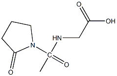 2-[1-(2-oxopyrrolidin-1-yl)acetamido]acetic acid Struktur