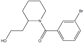 2-[1-(3-bromobenzoyl)piperidin-2-yl]ethanol Struktur