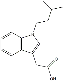 2-[1-(3-methylbutyl)-1H-indol-3-yl]acetic acid Struktur