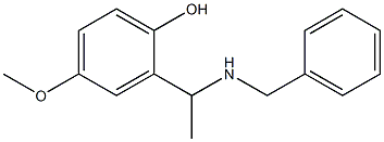 2-[1-(benzylamino)ethyl]-4-methoxyphenol Struktur