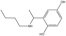 2-[1-(butylamino)ethyl]benzene-1,4-diol Struktur