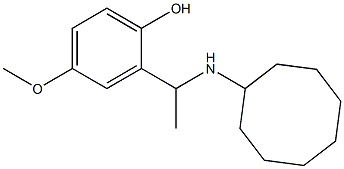 2-[1-(cyclooctylamino)ethyl]-4-methoxyphenol Struktur