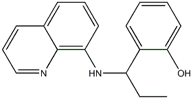 2-[1-(quinolin-8-ylamino)propyl]phenol Struktur