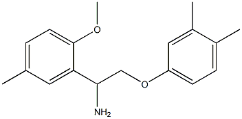 2-[1-amino-2-(3,4-dimethylphenoxy)ethyl]-1-methoxy-4-methylbenzene Struktur