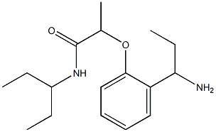 2-[2-(1-aminopropyl)phenoxy]-N-(pentan-3-yl)propanamide Struktur