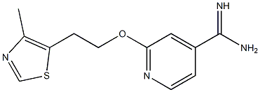 2-[2-(4-methyl-1,3-thiazol-5-yl)ethoxy]pyridine-4-carboximidamide Struktur