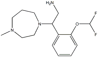 2-[2-(difluoromethoxy)phenyl]-2-(4-methyl-1,4-diazepan-1-yl)ethan-1-amine Struktur