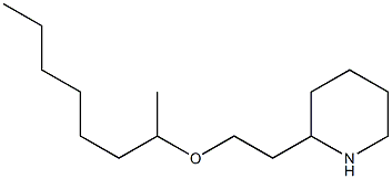 2-[2-(octan-2-yloxy)ethyl]piperidine Struktur