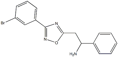 2-[3-(3-bromophenyl)-1,2,4-oxadiazol-5-yl]-1-phenylethan-1-amine Struktur