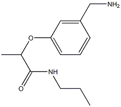 2-[3-(aminomethyl)phenoxy]-N-propylpropanamide Struktur