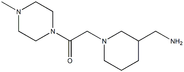 2-[3-(aminomethyl)piperidin-1-yl]-1-(4-methylpiperazin-1-yl)ethan-1-one Struktur