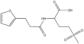 2-[3-(furan-2-yl)propanamido]-4-methanesulfonylbutanoic acid Struktur