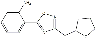 2-[3-(oxolan-2-ylmethyl)-1,2,4-oxadiazol-5-yl]aniline Struktur