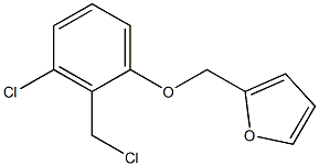 2-[3-chloro-2-(chloromethyl)phenoxymethyl]furan Struktur