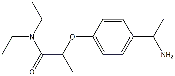 2-[4-(1-aminoethyl)phenoxy]-N,N-diethylpropanamide Struktur