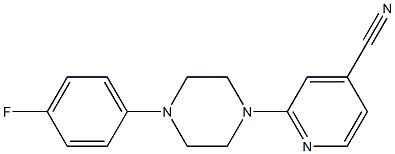 2-[4-(4-fluorophenyl)piperazin-1-yl]isonicotinonitrile Struktur