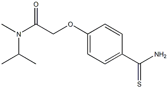 2-[4-(aminocarbonothioyl)phenoxy]-N-isopropyl-N-methylacetamide Struktur