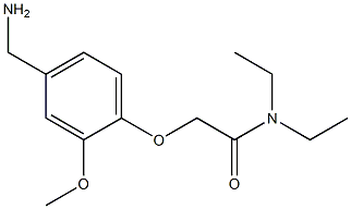 2-[4-(aminomethyl)-2-methoxyphenoxy]-N,N-diethylacetamide Struktur