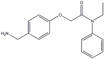 2-[4-(aminomethyl)phenoxy]-N-ethyl-N-phenylacetamide Struktur