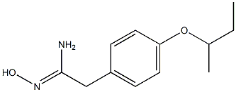 2-[4-(butan-2-yloxy)phenyl]-N'-hydroxyethanimidamide Struktur