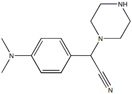 2-[4-(dimethylamino)phenyl]-2-(piperazin-1-yl)acetonitrile Struktur