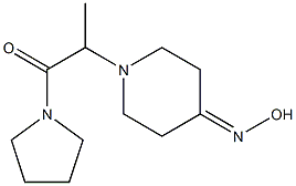 2-[4-(hydroxyimino)piperidin-1-yl]-1-(pyrrolidin-1-yl)propan-1-one Struktur